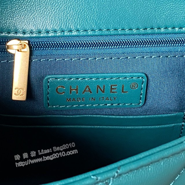 Chanel專櫃新款23p大logo鏈條包 大號AS3855 香奈兒復古油蠟皮腋下包單肩斜挎女包 djc5423